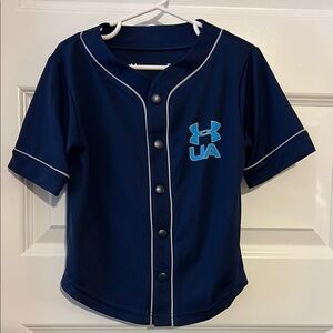 Under Armour Kids Navy Blue Baseball Shirt